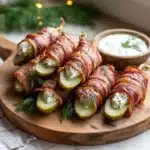 Bacon-Wrapped Pickle Spears with Cream Cheese