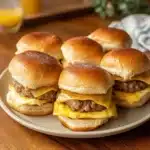 Breakfast Sliders (Sausage, Egg, and Maple Butter)