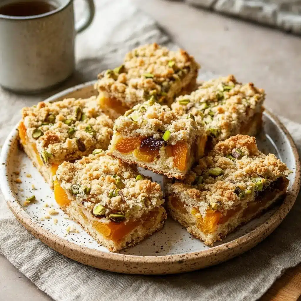 Buttery Apricot Pistachio Squares