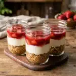 Easy Strawberry Pretzel Salad Jars