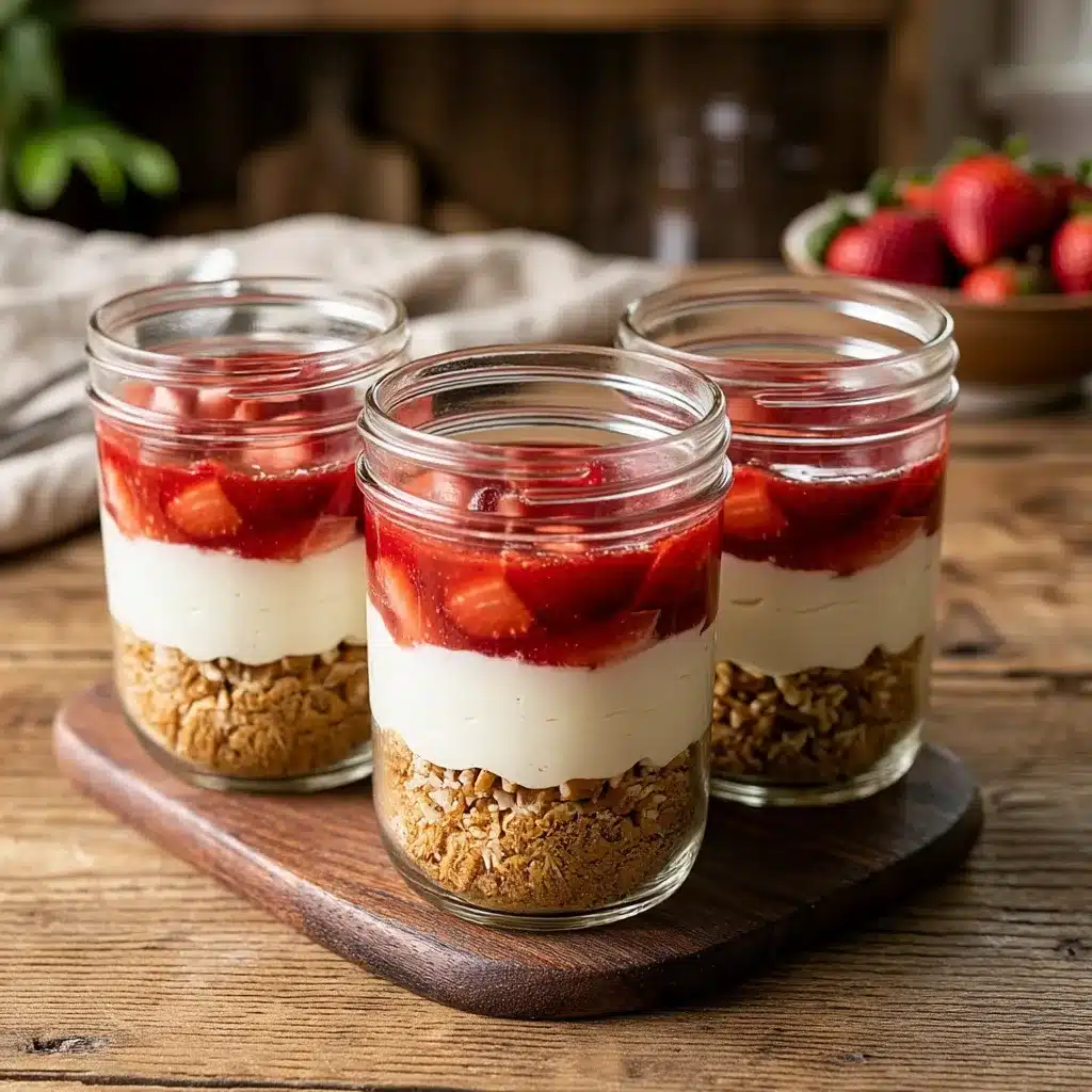 Easy Strawberry Pretzel Salad Jars