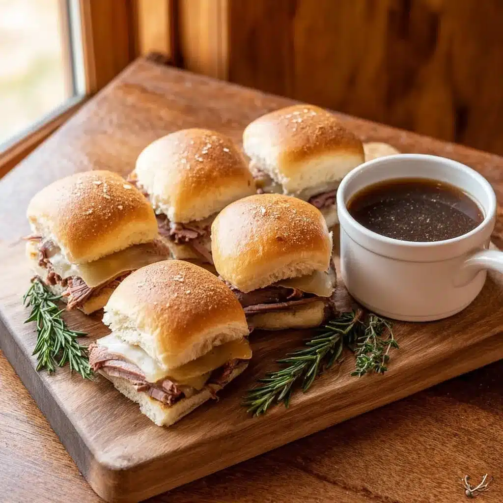 French Dip Sliders with Au Jus Dip