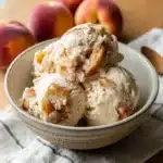 Homemade Peach Cobbler Ice Cream