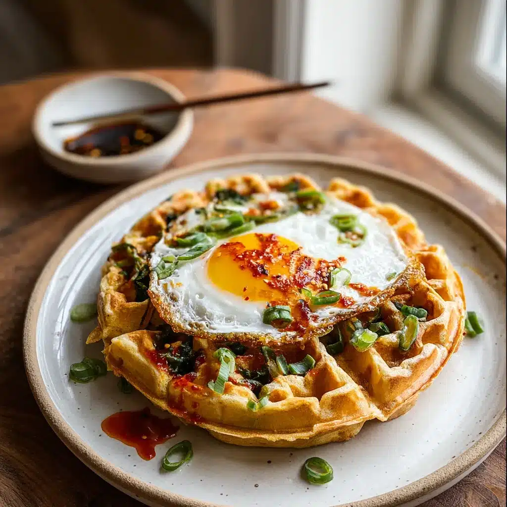 Kimchi Scallion Waffles