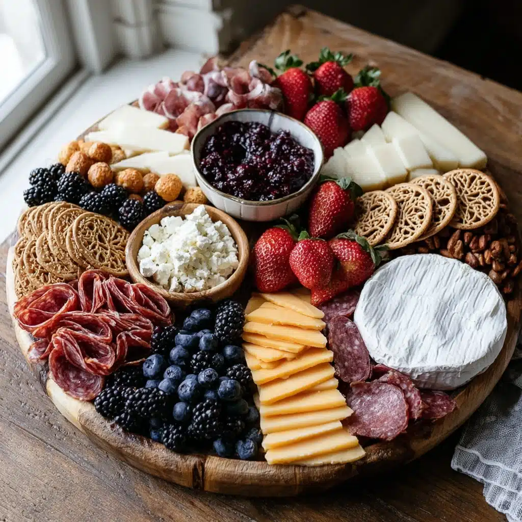 Patriotic Red White and Blue Charcuterie Board