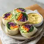 Rainbow Veggie Wraps with Hummus