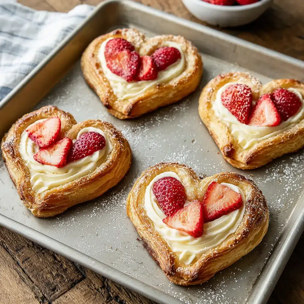 Strawberry Cream Cheese Heart Danishes
