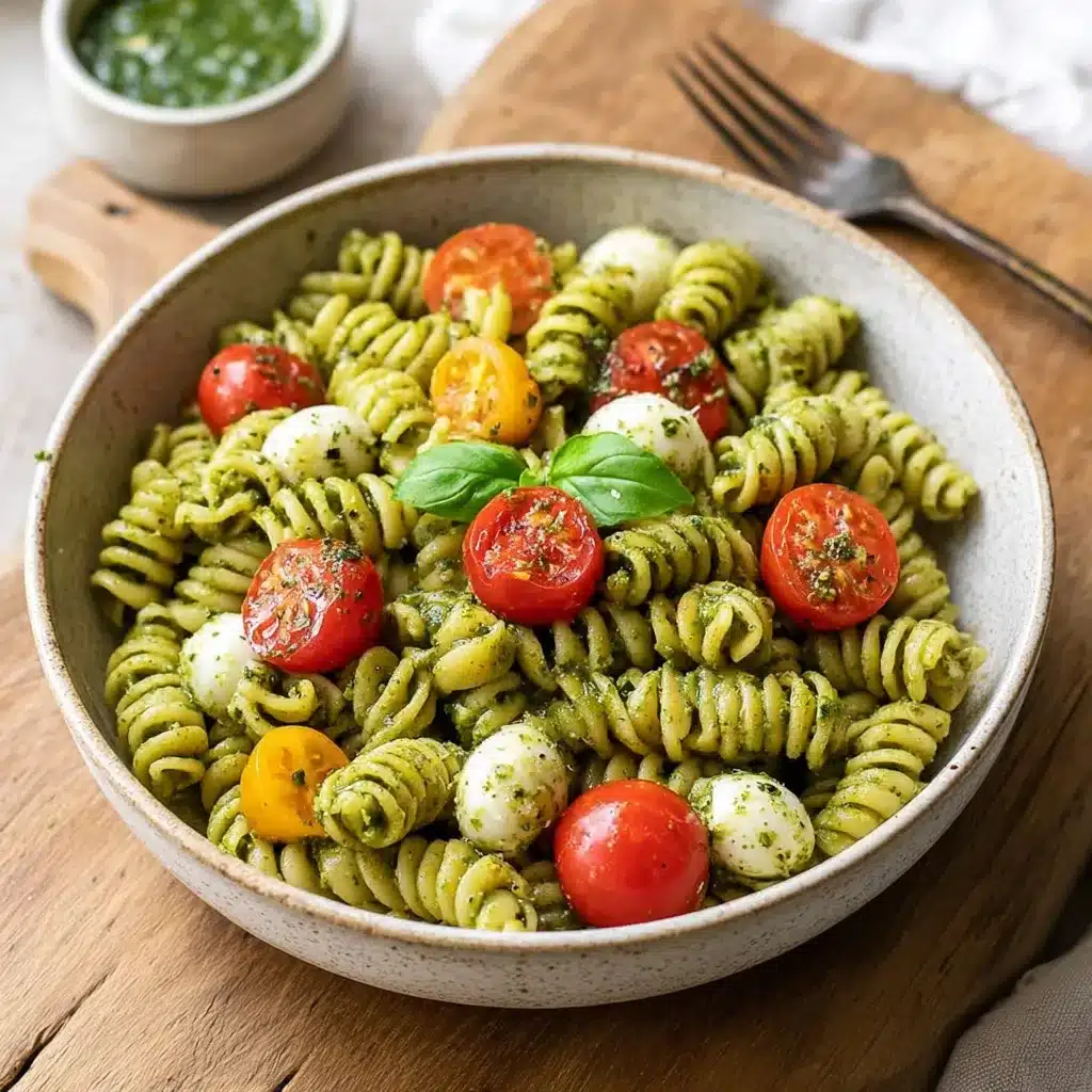 Summer Pesto Pasta with Cherry Tomatoes
