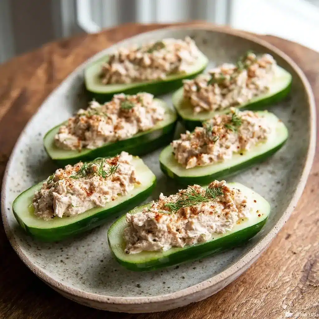 Tuna Salad Cucumber Boats (Low Carb)
