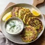 Zucchini Fritters with Garlic Yogurt Sauce