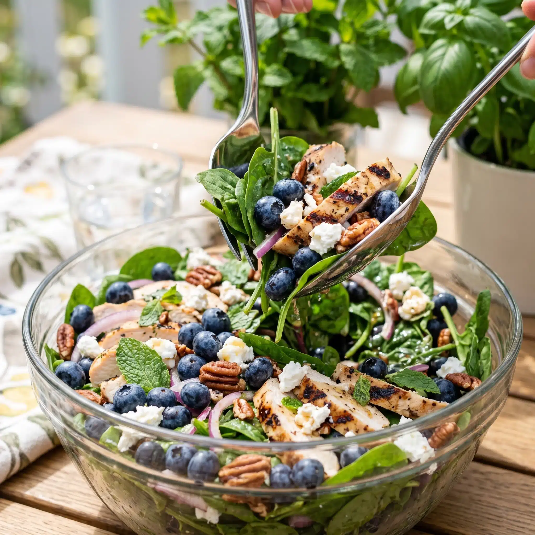 Blueberry Summer Salad with Chicken