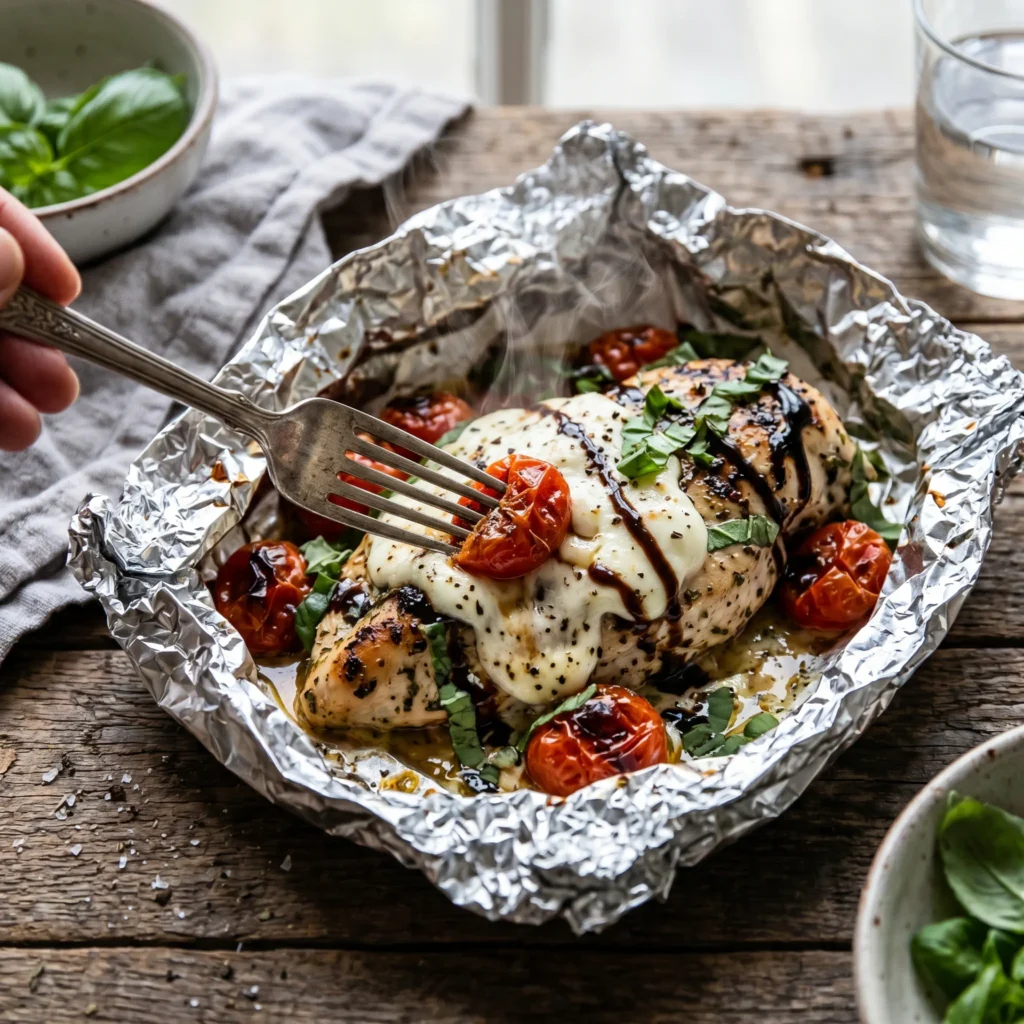 Caprese Chicken Foil Packs