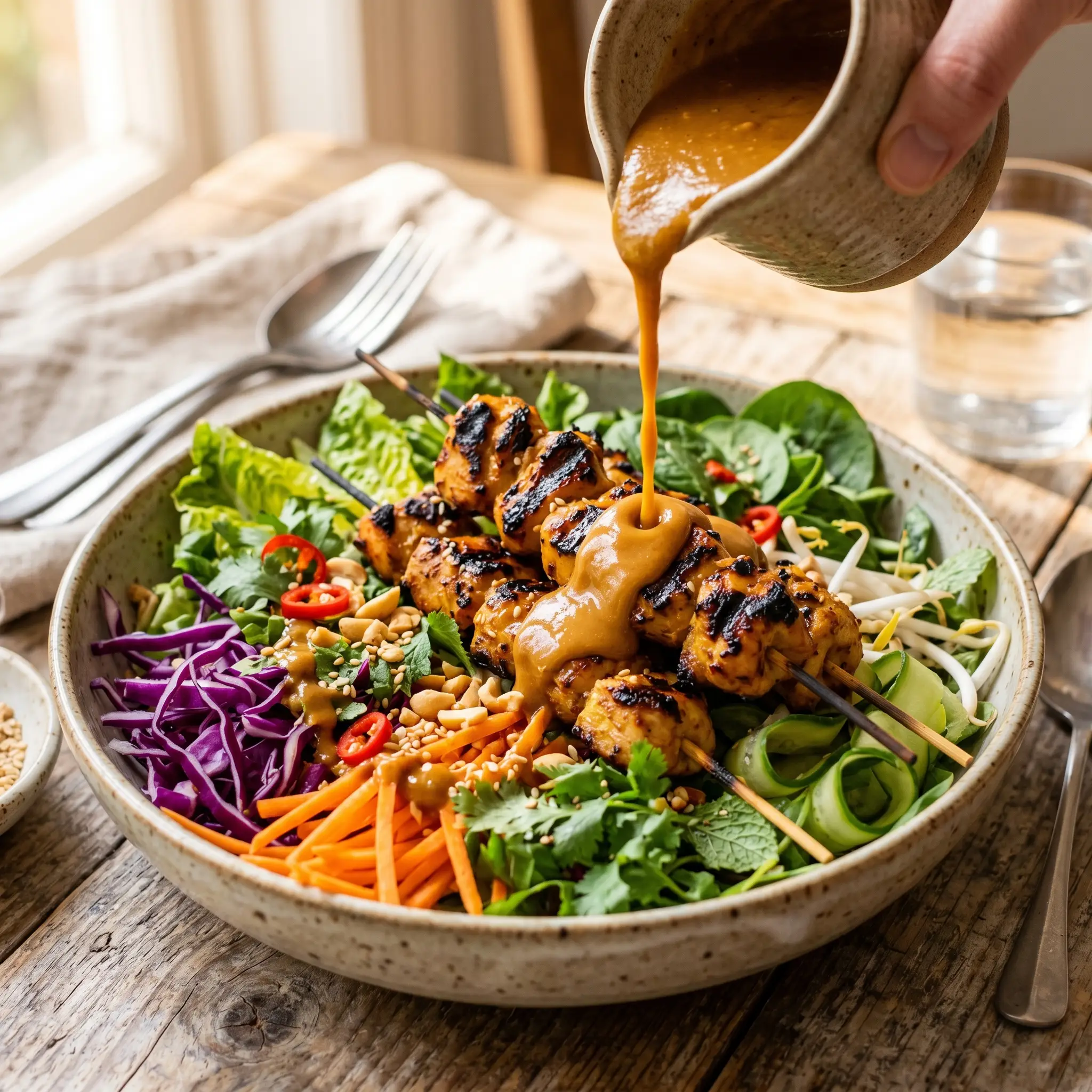 Chicken Satay Salad