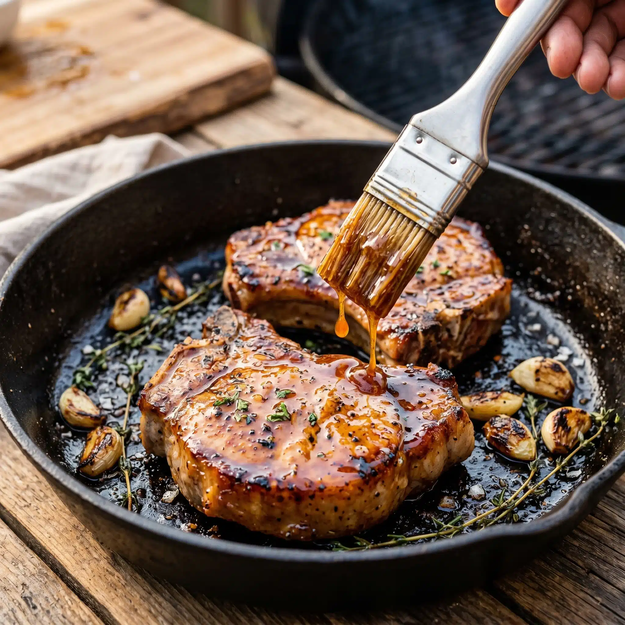 Honey Garlic Grilled Pork Chops