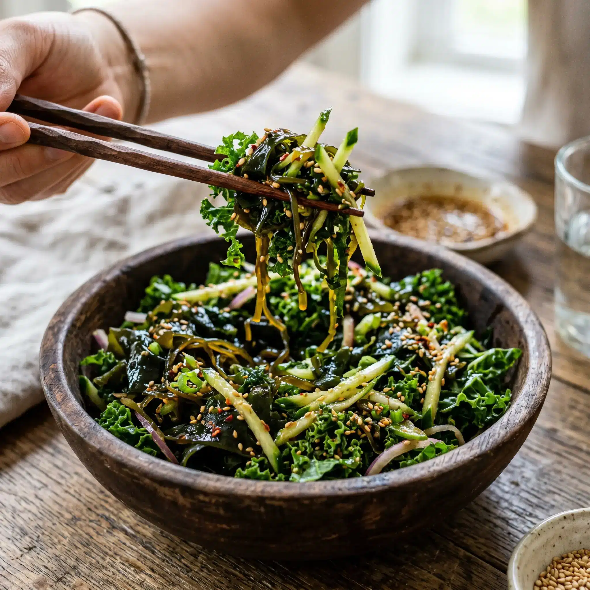 Seaweed, Kale, and Cucumber Salad